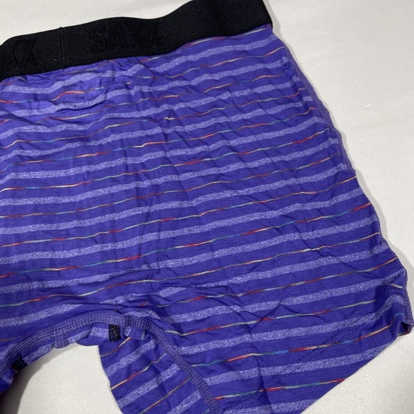 NIB SAXX‎ [ Small ] Vibe Stretch Boxer Briefs in Purple Gradient Stripe - Picture 15 of 16